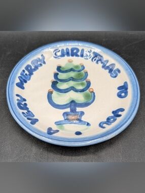 M. A. Hadley "A Very Merry Christmas to You" Trinket Dish Coaster, EUC, 4.25 In
